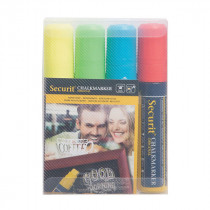 Liquid Chalk Pens - Pack of 4 Bright Colours – Size Large 7-15 mm Nib