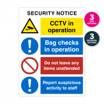 4 Part Security Notice – Bag Checks in Operation