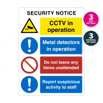4 Part Security Notice – Metal Detectors in Operation