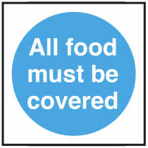 All Food must be Covered Sign