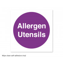 Allergen Utensils Sticker to Aid with Allergy Awareness & Food Preparation