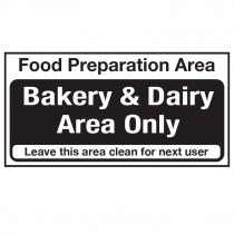 Bakery and Dairy products Sign