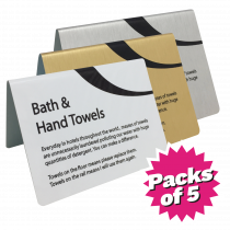Bath & Hand Towel Tent Notice Packs