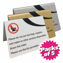 Bathroom Disposal Hygiene Tent Notice Packs