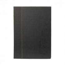 Black Leather Style A4 Restaurant Wine List