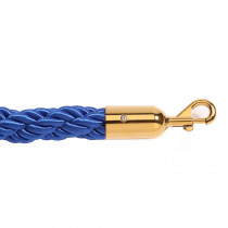 Blue Rope Barrier with Gold Ends