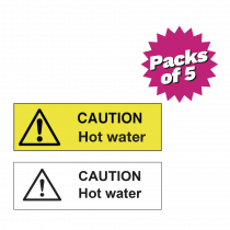 Caution Hot Water Sticker Packs