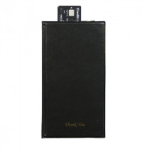 Gloss Leather Style Black Bill Presenter - Size 23 x 13 cm