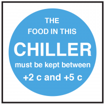 Chiller Food Display Temperature Sign