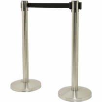 Set of 2 Retractable Belt Barrier Posts