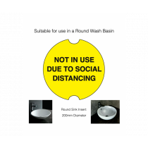 Circular Social Distancing Washroom Sink Cover