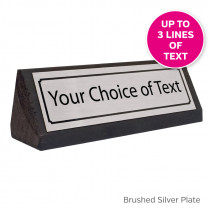 Solid Wooden Custom Text Notice - With Choice of Metal Plate