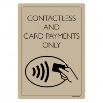 Contactless and Card Payment Only Bar Sign