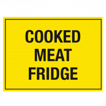 Cooked Meat Fridge Storage Sign