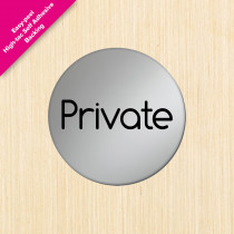 Private Satin Silver Door Disc