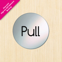 Pull Satin Silver Door Disc