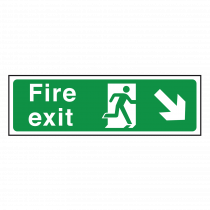 Fire Exit Sign Down Right