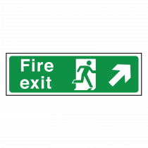 Fire Exit Sign Up Right