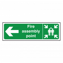 Fire Assembly Point Sign Left