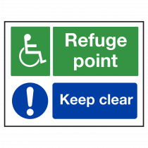 Refuge Point Keep Clear Sign
