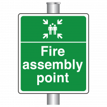 Post Mounted Fire Assembly Point Sign