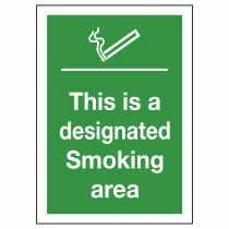 Designated Smoking Area Sign