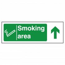 Smoking Area Arrow Up Sign