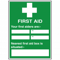 Detailed First Aiders Sign
