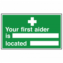 Nearest First Aider Sign