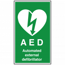 AED Automated External Defibrillator Sign