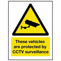 Vehicle Protected by CCTV Surveillance Sign
