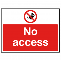 No Access with hand stop symbol sign