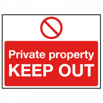 Private Property Keep Out Sign