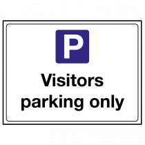 Visitors Parking Only Sign