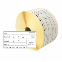 Removable Use By Shelf Life Labels for Prepared Food. (500 labels per roll)