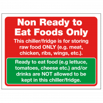 Non-Ready to Eat Foods Only Notice