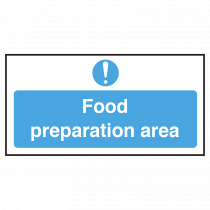 Food Preparation Area Sign