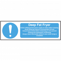 Deep Fat Fryer Equipment safety Notice