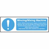 Mincing / Mixing Machine equipment safety Notice