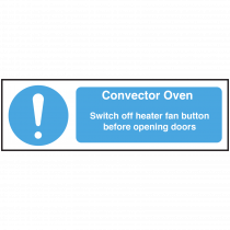 Convector Oven equipment safety Notice