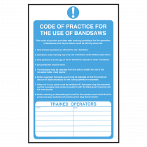 Code of Practice for Bandsaws safety Notice