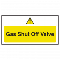 Gas Shut Off Valve Sign