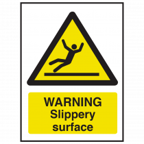 Warning Slippery Surface Sign