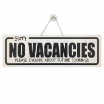 Vacancies / No Vacancies Hanging Window Sign