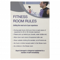 Fitness Room Rules Notice