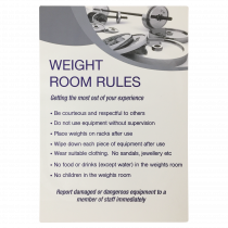 Weight Room Rules Notice