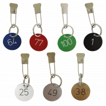 Fishtail Pin Locker Key Number Discs