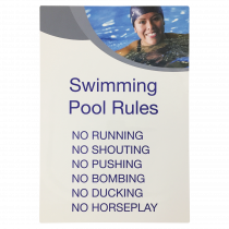 Swimming Pool Bullet Point Rules Notice