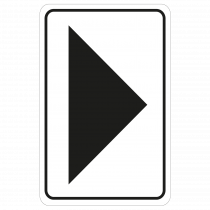 Large Arrow Door Sign - Black on White 