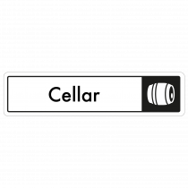 Cellar Door Sign - Black on White 